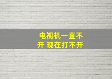 电视机一直不开 现在打不开